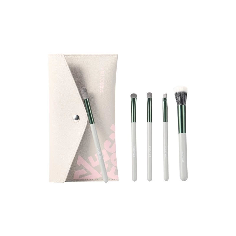 VEECCI Cosmetic Brush Set With Belt Storage Bag (5 Pcs)