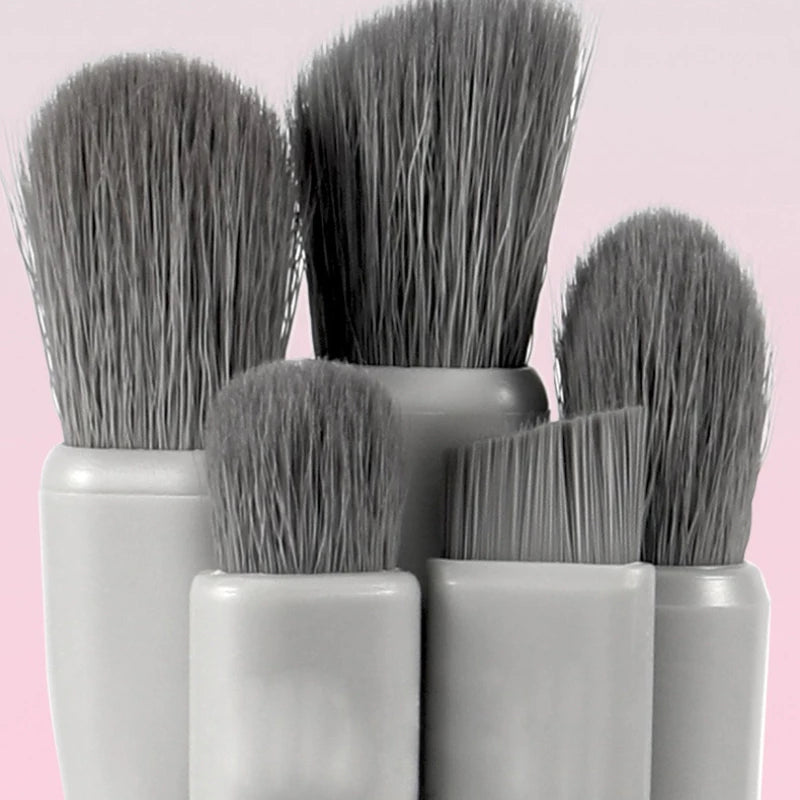 VEECCI Cosmetic Brush Set With Belt Storage Bag (5 Pcs)
