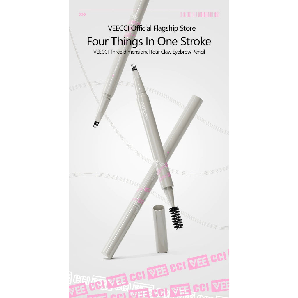 VEECCI Four-claw Eyebrow Pencil Waterproof Sweatproof Non-Smudge (0.55ml)