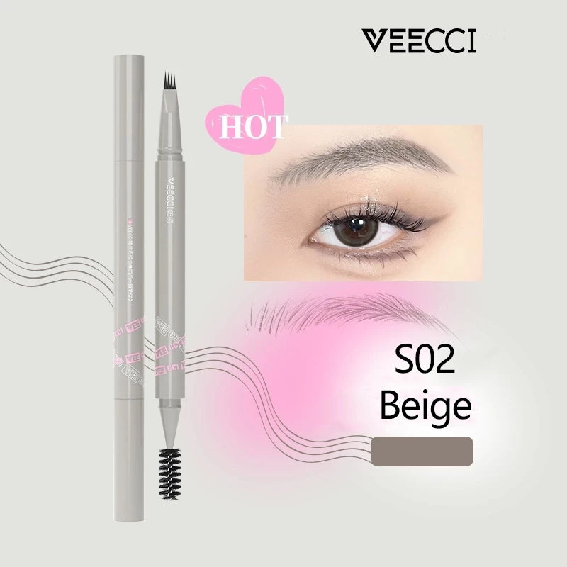 VEECCI Four-claw Eyebrow Pencil Waterproof Sweatproof Non-Smudge (0.55ml)