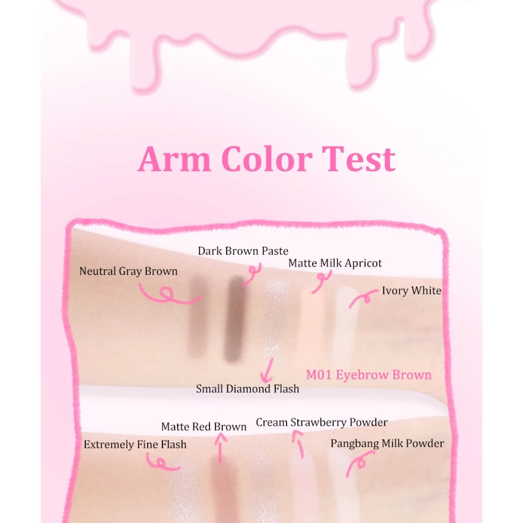 VEECCI Eyeshadow Bring Brush Painting Eye Bags Eyebrow Versatile 3 Textures - 5 Colors (4g)