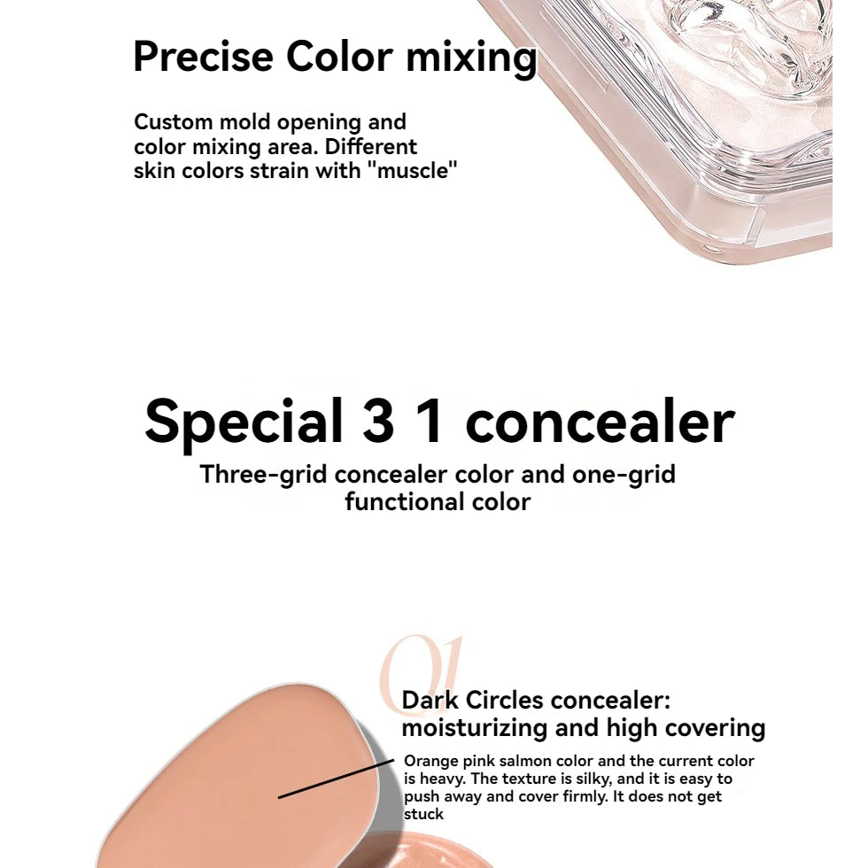 VEECCI Four Color Concealer Plate BB Cream Makeup Fundation