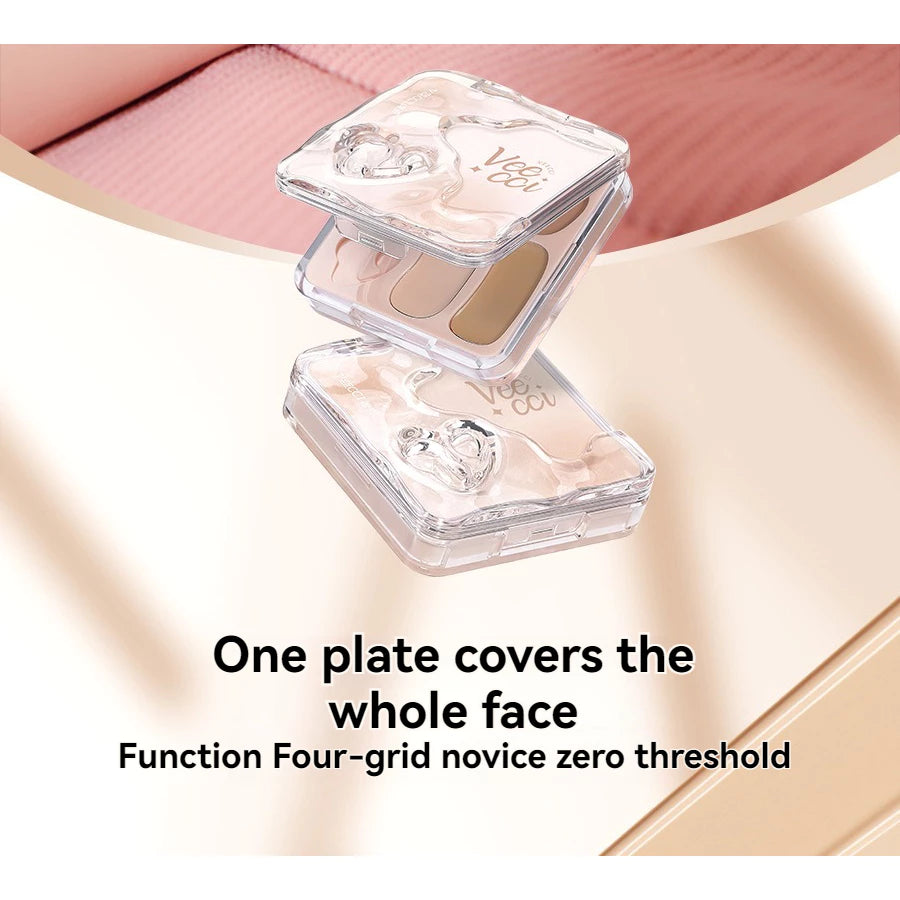 VEECCI Four Color Concealer Plate BB Cream Makeup Fundation
