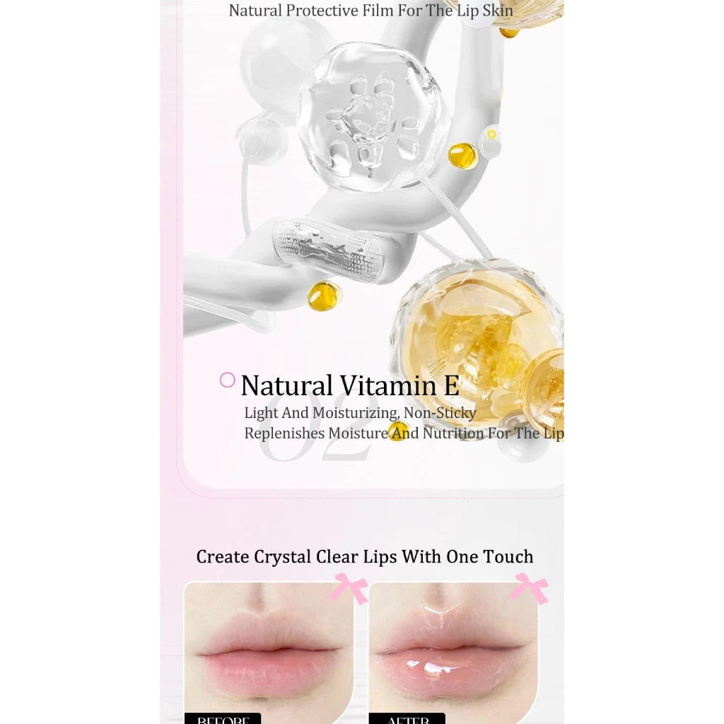 VEECCI Lip Gloss Color Palette Five Colors Glossy Versatile Non-Stick Cup Nature Lasting
