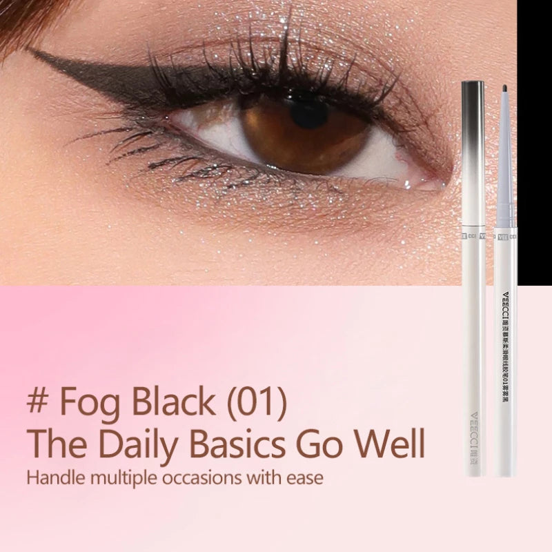 VEECCI 1.5mm Round Eyeliner Pencil No Smooning Waterproof Long-lasting (0.05g)