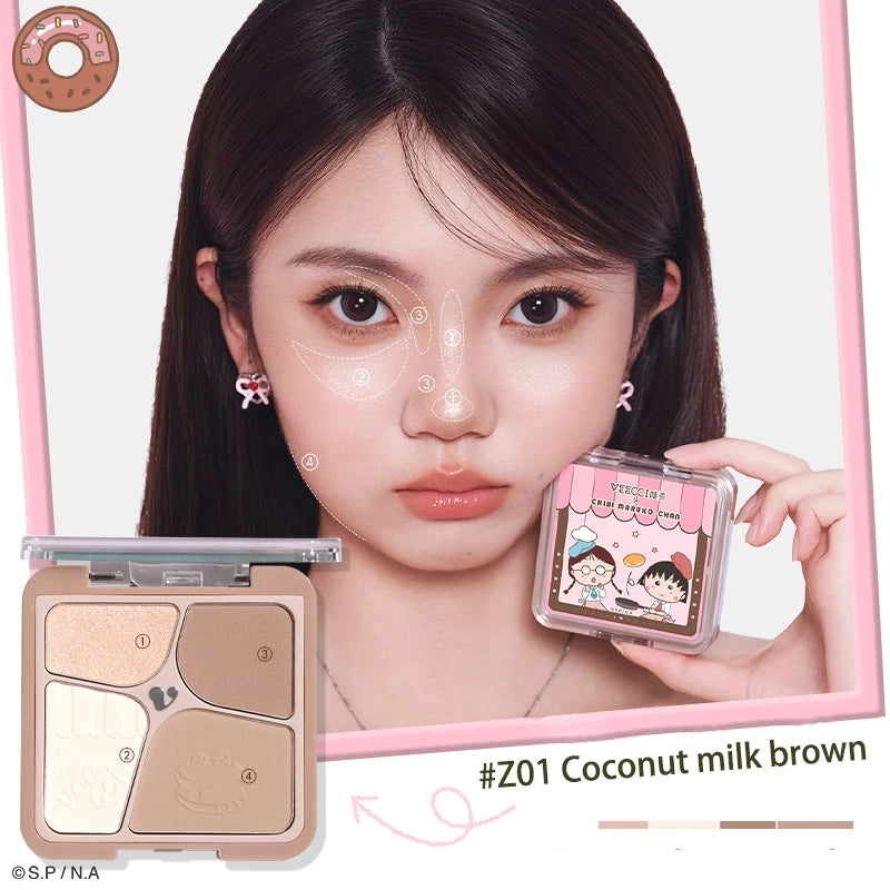 VEECCI x Chibi Maruko-chan Highlighter and Contour Palette 8.6g