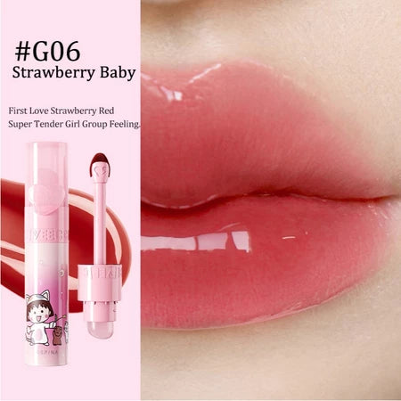 VEECCI X Chibi Maruko-Chan Lip Gloss Gloss 2 In 1 With Lip Brush Portable Long Lasting 2.5g