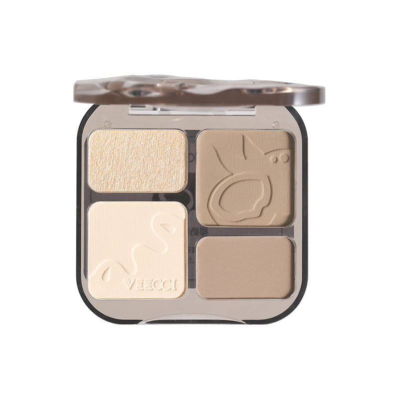 VEECCI Contour Highlight Palette Brightens Skin Tone Natural Long-lasting Waterproof Makeup 8g