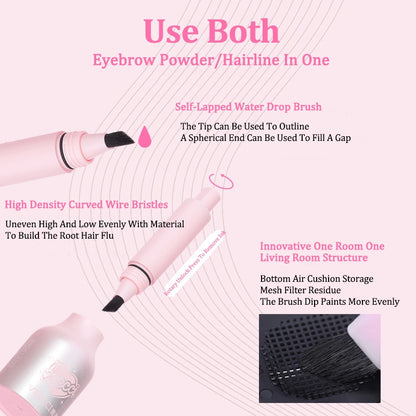 VEECCI Eyebrow Pencil To Increase Hairline 2 In 1 Looks Natural Multi-Purpose Waterproof