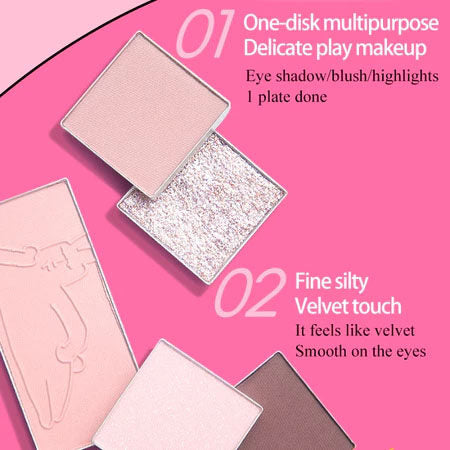 VEECCI Eye Shadow Rabbit Heart Matte Pearl Pink - 5 Color (5.2g)