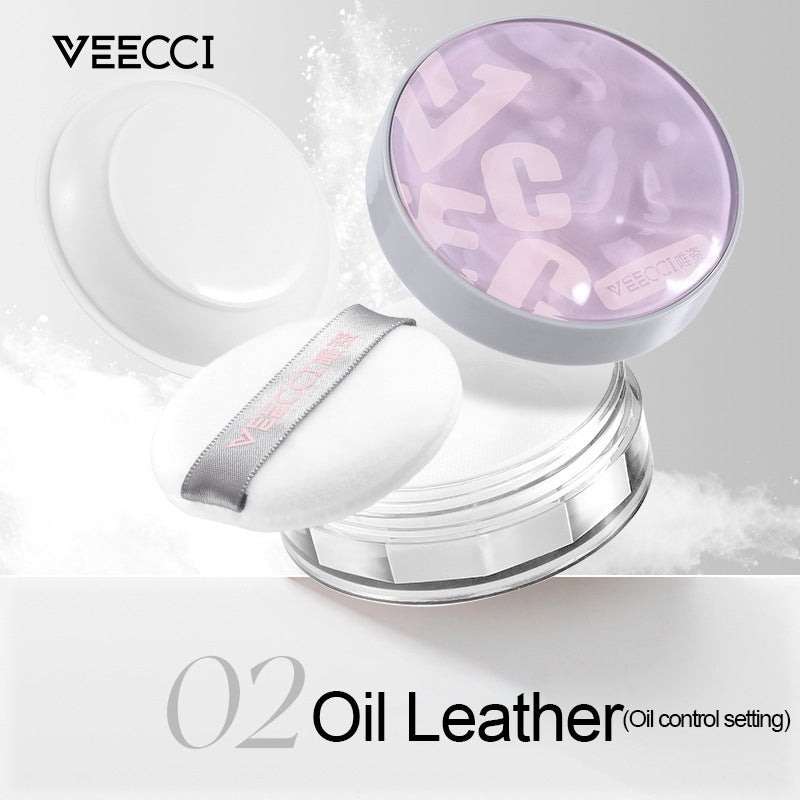 VEECCI Loose Powder Oil Control Matte Waterproof Lasting 8 Hour with Face Powder Puff 6.5g