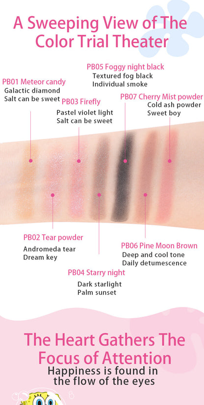 VEECCI Sponge Bob Eye Shadow Palette Monochrome Glitter Long-Lasting Waterproof (2g)