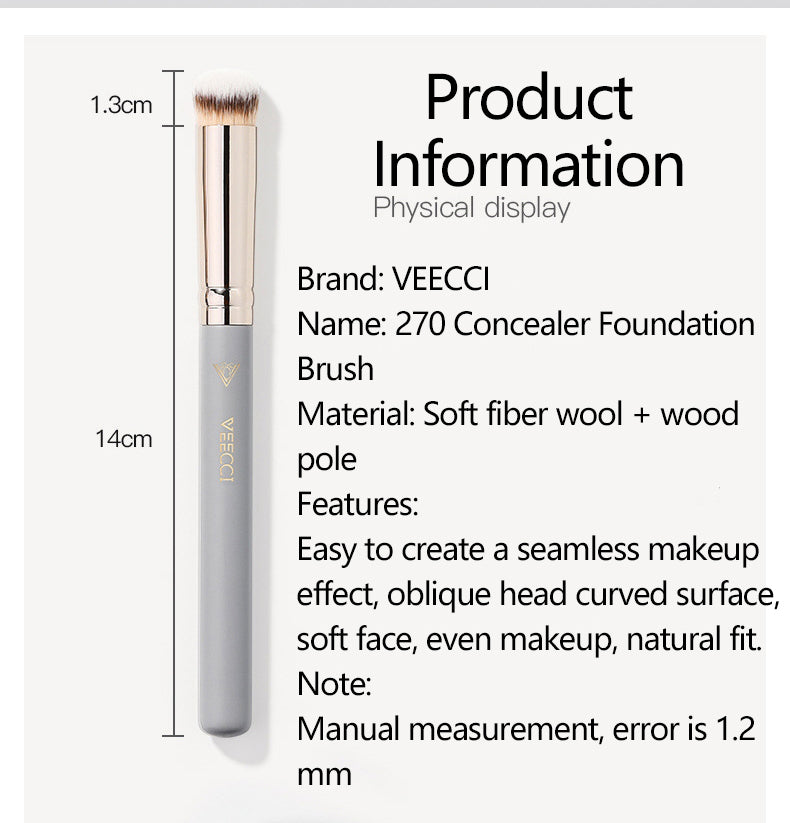VEECCI Makeup Brush Concealer Brush Foundation Without Brush Marks Super Easy To Use Do Not Eat Powder Novice Soft Hair 1 Stick