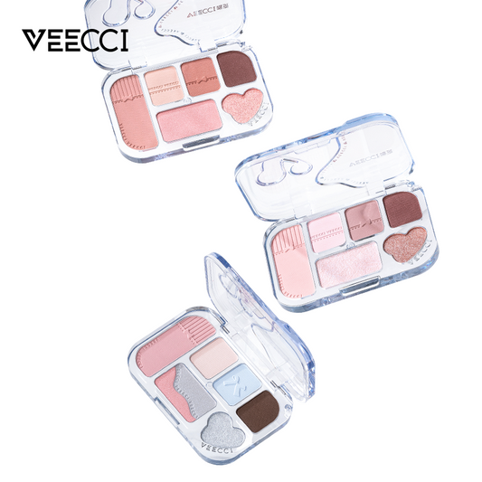VEECCI Fantasy Lace Series 6-Color Eyeshadow Palette - Highly Pigmented & Shimmery Finish