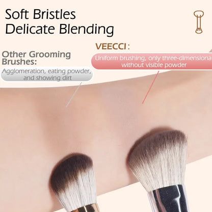 VEECCI Light Shadow Sculpting Dual Head Grooming Brush Contour Makup Brush