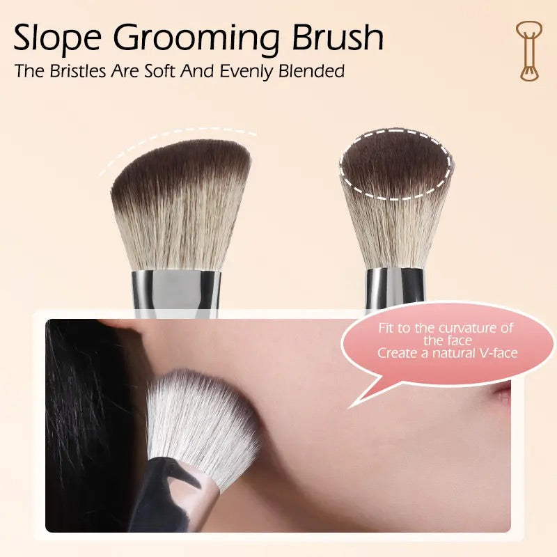 VEECCI Light Shadow Sculpting Dual Head Grooming Brush Contour Makup Brush