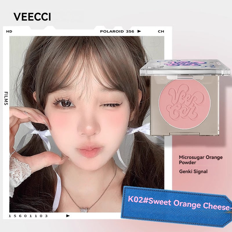 VEECCI Powder Blush Lightweight Smooth Blendable Long-lasting All-Day Face Enhancing Makeup Color