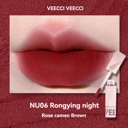 VEECCI Lip Glaze & Lip Mud Lipmatte Makeup Moisturizing Long Lasting Beauty -8 color