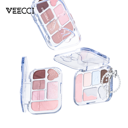 VEECCI Fantasy Lace Series 6-Color Eyeshadow Palette - Highly Pigmented & Shimmery Finish