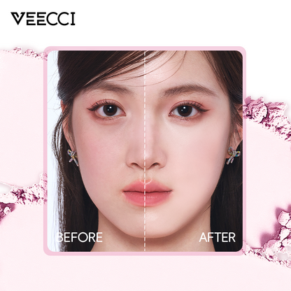VEECCI Soft Pink Matte Highlight Powder – Long-Lasting Oil-Control Brightening Palette (10g)
