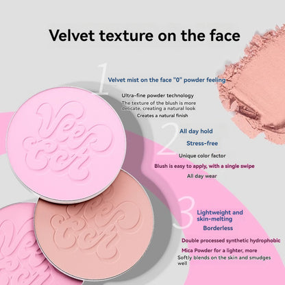 VEECCI Powder Blush Lightweight Smooth Blendable Long-lasting All-Day Face Enhancing Makeup Color