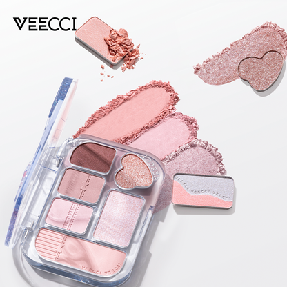 VEECCI Fantasy Lace Series 6-Color Eyeshadow Palette - Highly Pigmented & Shimmery Finish