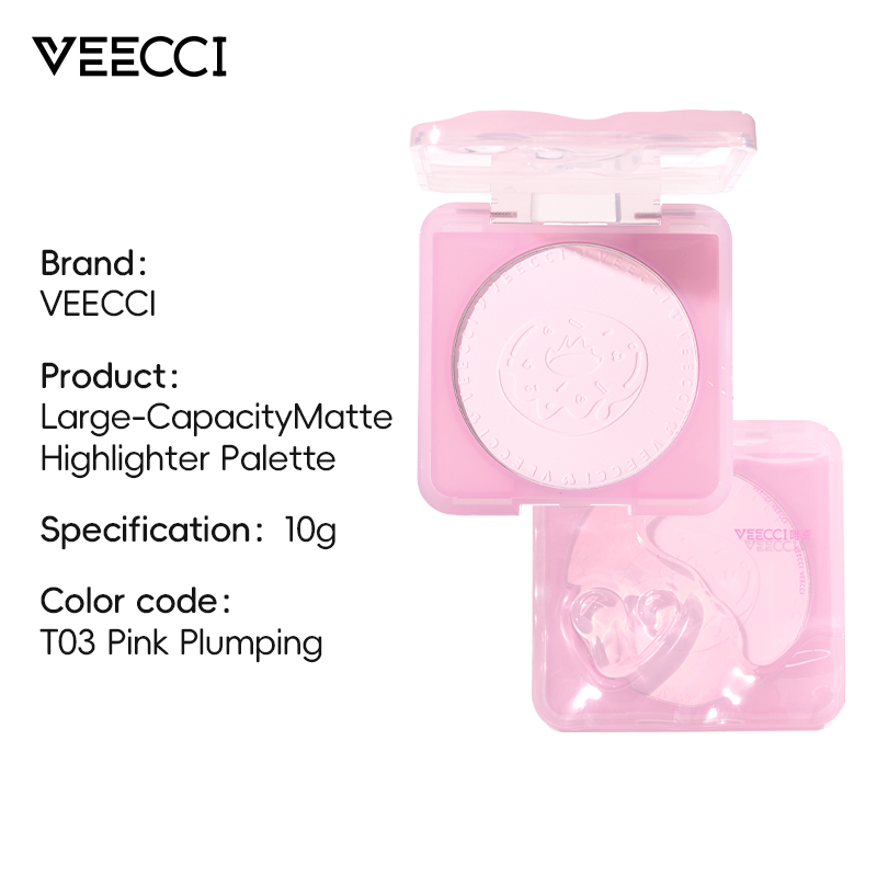 VEECCI Soft Pink Matte Highlight Powder – Long-Lasting Oil-Control Brightening Palette (10g)