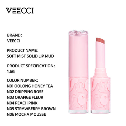 VEECCI Lightweight Soft Mist Solid Lip Clay lip gloss
