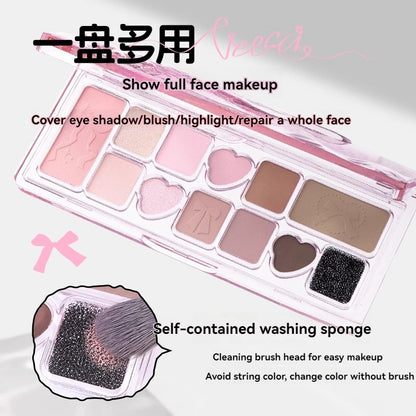 VEECCI Ribbon Fantasy Eye Shadow Plate Lasting Glitter - 11 Colors