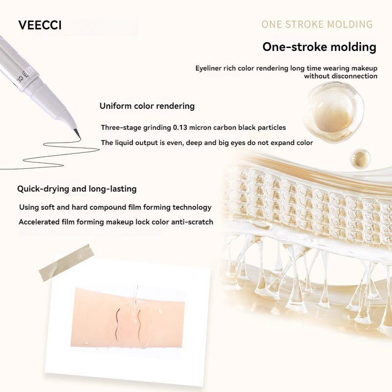 VEECCI 15° Quick-Drawing Triangle Eyeliner Pen