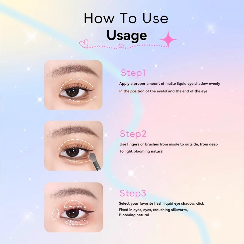 VEECCI Eyeshadow Liquid Matte Shimmer Portable Lasting Waterproof And Sweatproof Daily 2.5g
