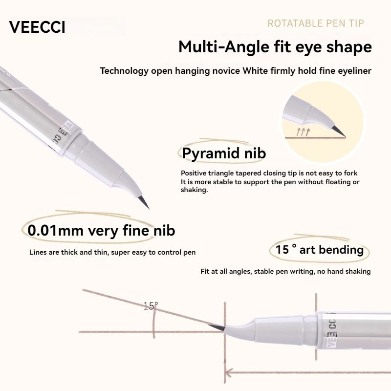 VEECCI 15° Quick-Drawing Triangle Eyeliner Pen