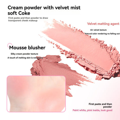 VEIZZICCI Powder Blusher Highlight 4 in 1 Cream Matte Multi Purpose (6g)（副本）