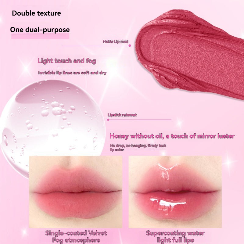 VEECCI Double-Head Lip Glaze with silicone lip brush Sweetheart Cat lip gloss Series