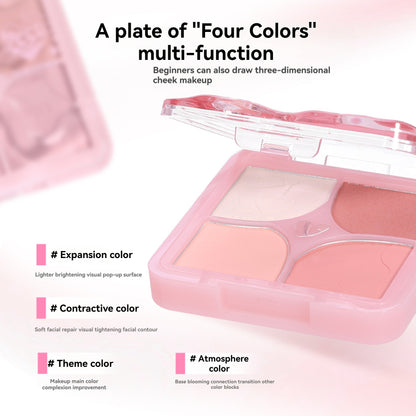 VEIZZICCI Powder Blusher Highlight 4 in 1 Cream Matte Multi Purpose (6g)（副本）