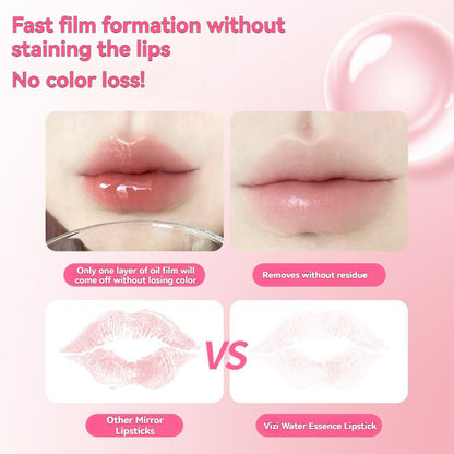 VEECCI  Shuiyang essence Lipstick Pagpapakita ng labi Solid Honey Glitter Mirror Lip Glaze