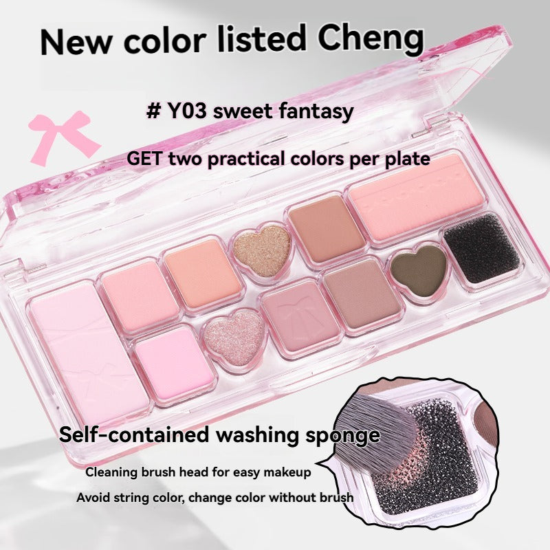 VEIZZICCI Ribbon Fantasy Eye Shadow Plate Lasting Glitter - 11 Colors