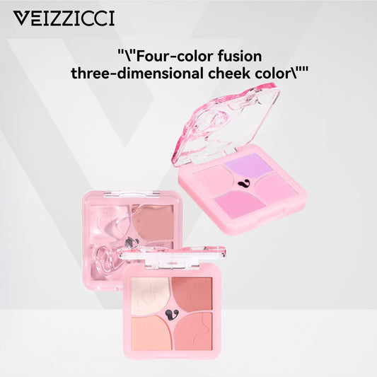 VEIZZICCI Powder Blusher Highlight 4 in 1 Cream Matte Multi Purpose (6g)（副本）