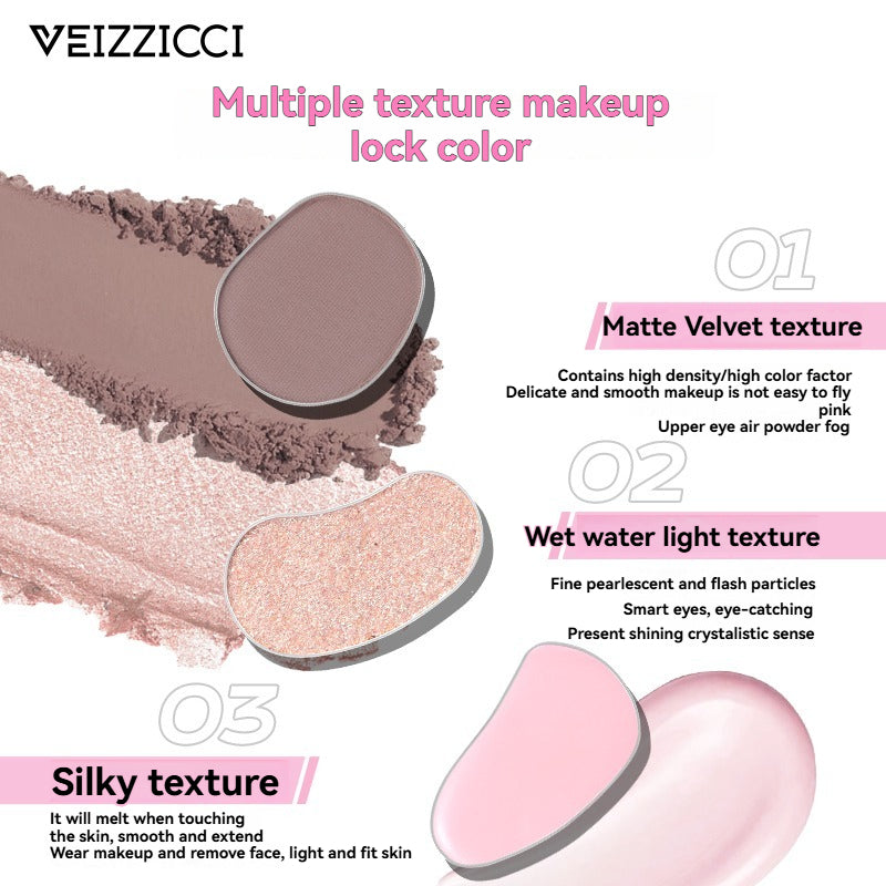VEIZZICCI The Great Artist Eyeshadow Matte Shimmer Seven Colors Multipurpose Portable Eye Shadow Palette 6.5g（副本）