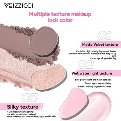 VEIZZICCI The Great Artist Eyeshadow Matte Shimmer Seven Colors Multipurpose Portable Eye Shadow Palette 6.5g（副本）