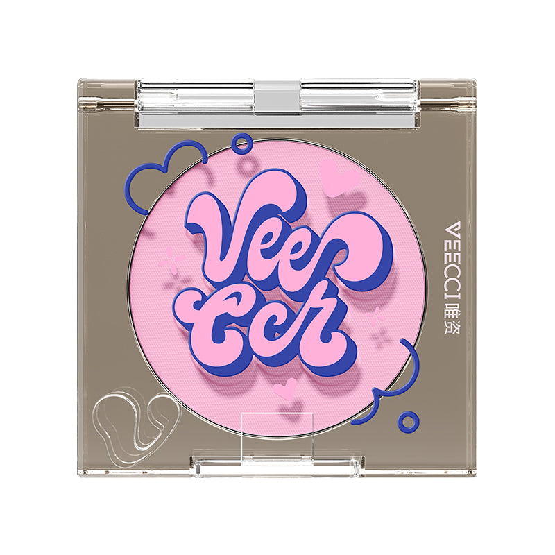 VEECCI Powder Blush Lightweight Smooth Blendable Long-lasting All-Day Face Enhancing Makeup Color