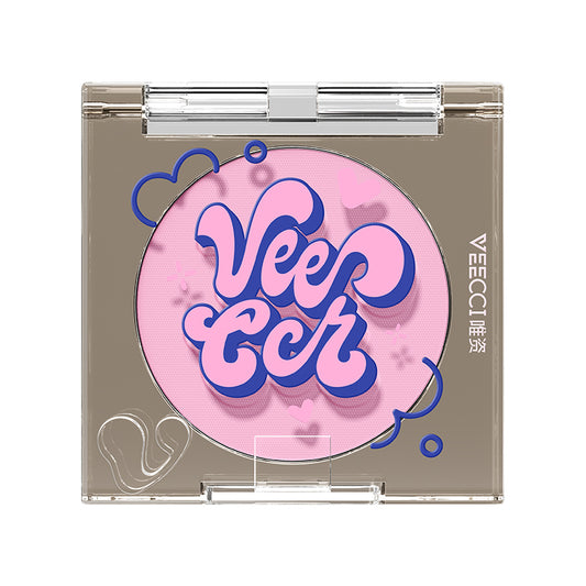 VEECCI Powder Blush Lightweight Smooth Blendable Long-lasting All-Day Face Enhancing Makeup Color