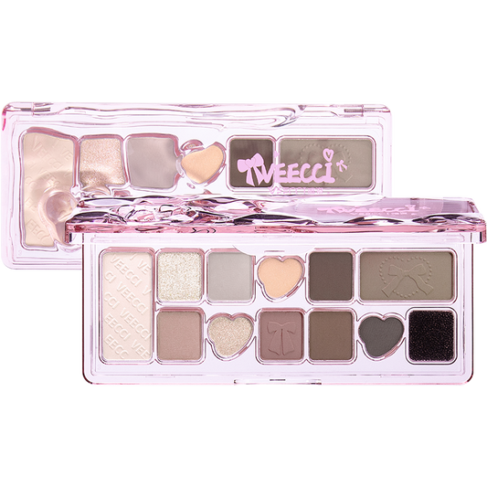 VEECCI Ribbon Fantasy Eye Shadow Plate Lasting Glitter - 11 Colors
