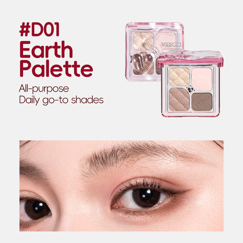 VEECCI Classic Four-Color Eyeshadow Palette