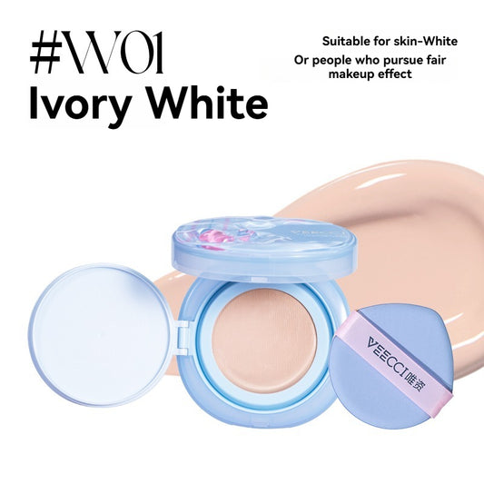 VEECCI Second-Skin Cushion Foundation – Natural Glow, Lightweight & Long Wear