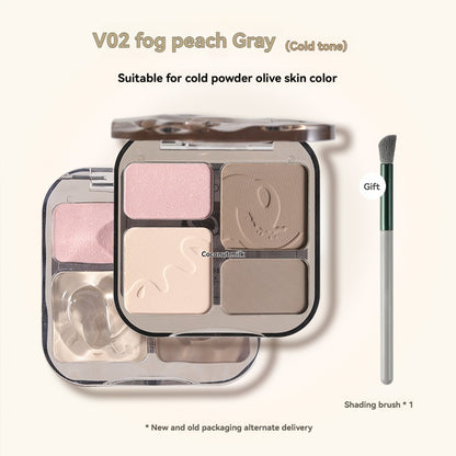 VEIZZICCI Contour Highlight Palette Brightens Skin Tone Natural Long-lasting Waterproof Makeup 8g（副本）