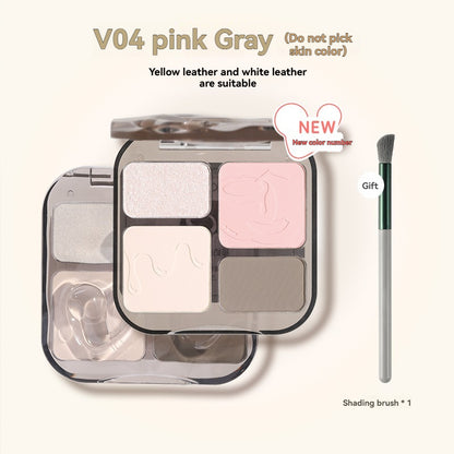 VEIZZICCI Contour Highlight Palette Brightens Skin Tone Natural Long-lasting Waterproof Makeup 8g（副本）