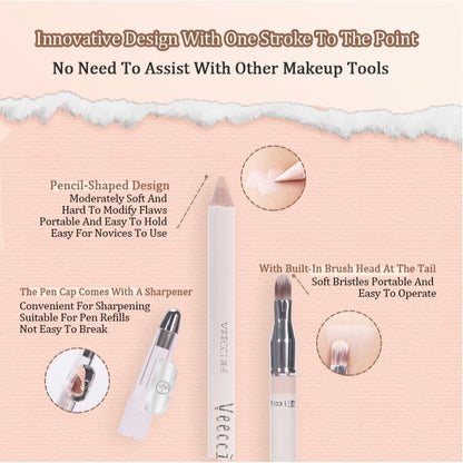 Veecci Concealer Highlight Pen Brighten Painting Eye Bags Multipurpose Portable Cosmetic 2.3g
