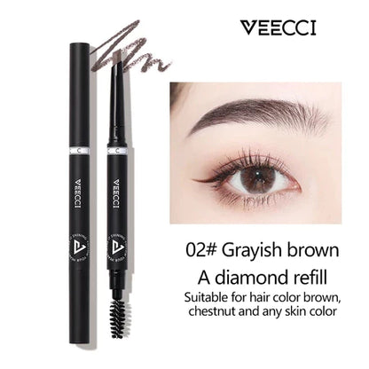 VEECCI Extremely Fine Diamond Shaped Eyebrow Pencil Waterproof Long-Lasting And Sweat Resistant