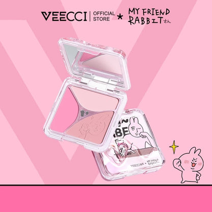 VEECCI Friend Rabbit Blush Palette With Silty Smooth Transparent Waterproof - 3 Color (7g)